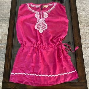 Gianni Bini Silk Embroidered Tunic